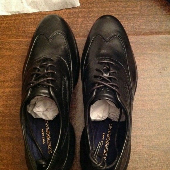 Cole Haan Men's ZeroGrand Black Leather Wingtip Oxford Dress Shoes 11.5M… - Picture 6 of 9